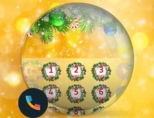 Theme Dialer Merry Xmas Gold android App screenshot 0