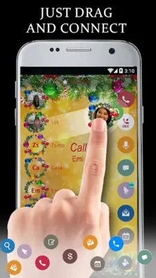 Theme Dialer Merry Xmas Gold android App screenshot 3