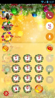 Theme Dialer Merry Xmas Gold android App screenshot 4